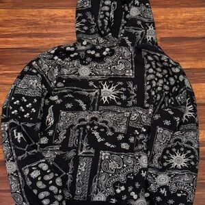 Forever 21 Black and White Patterned Hoodie